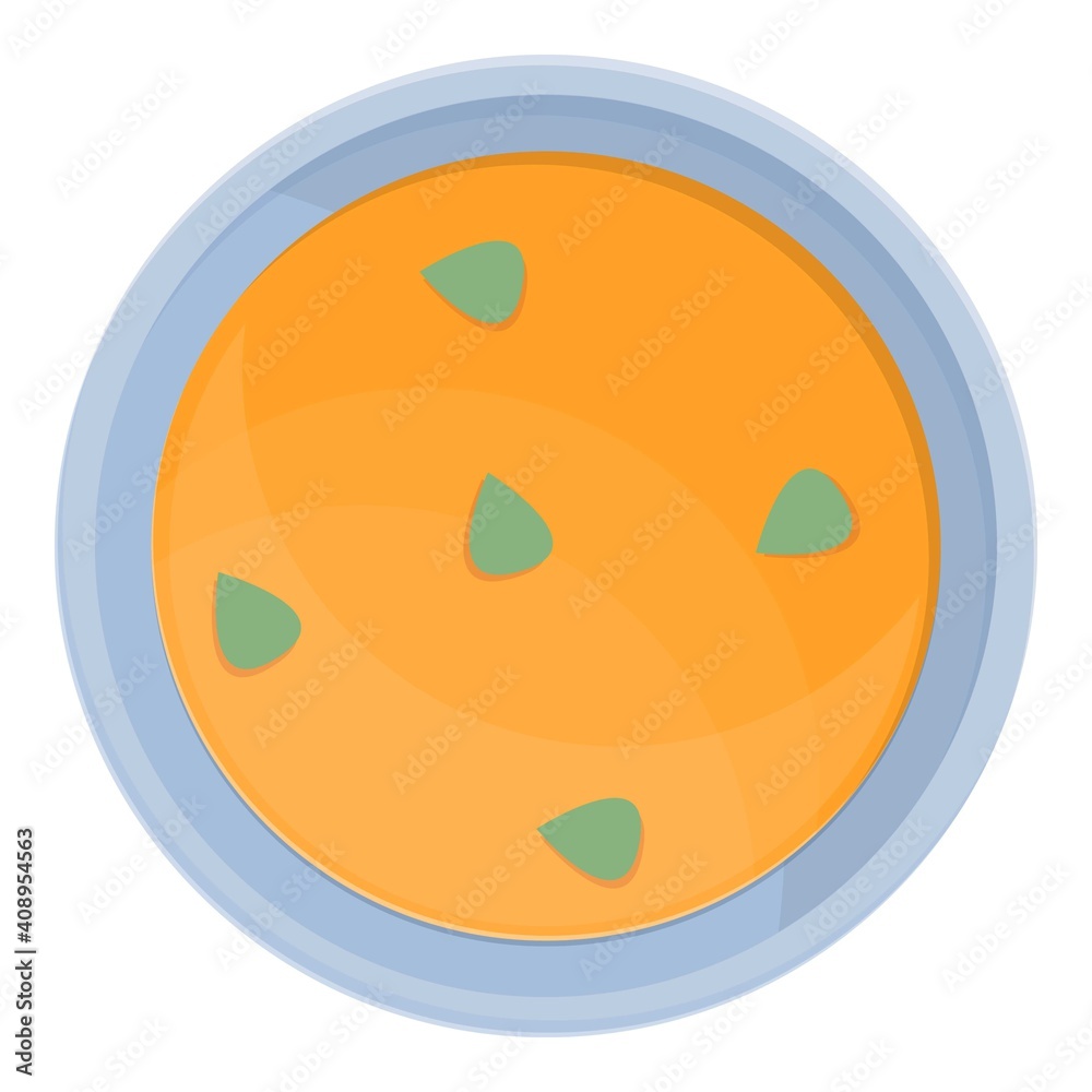 Fototapeta premium Soup bowl airline icon. Cartoon of soup bowl airline vector icon for web design isolated on white background
