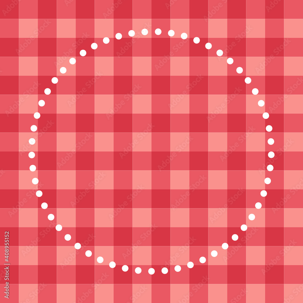 Checkered tablecloth background label Checkered tablecloth background label