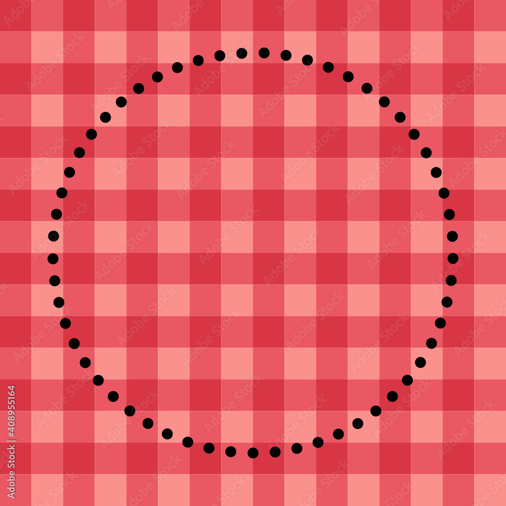 Checkered tablecloth background label Checkered tablecloth background label