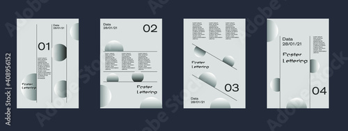 Company identity brochure template collection. Business presentation vector A4 vertical orientation front page mock up set. Corporate report cover abstract geometric illustration design layout bundle.