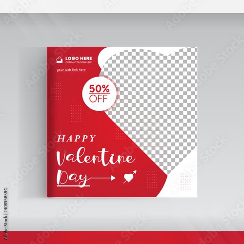 Valentine's Day sale social media post template