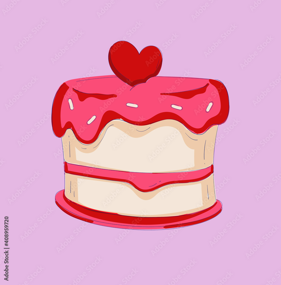 beautiful cute color cartoon valentine's day illustration beautiful cute color cartoon valentine's day illustration