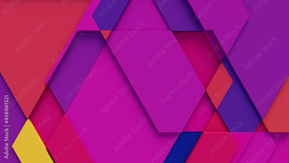 Multicolored tech background, with a geometric 3D structure. Clean, vibrant design with simple, bright, modern forms. 3D render Multicolored tech background, with a geometric 3D structure. Clean, vibrant design with simple, bright, modern forms. 3D render