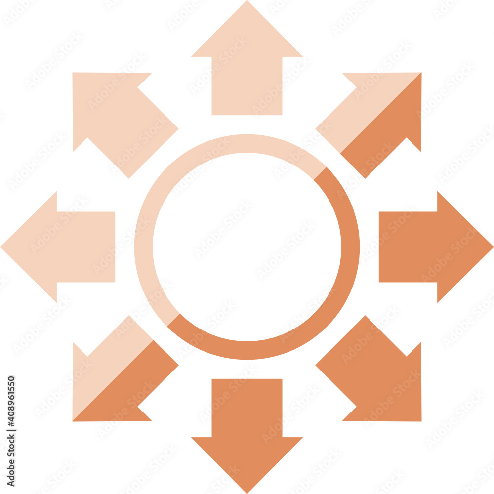 Business infographic and visualization element. Colored icon.
