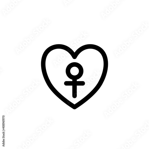Heart icon with female Venus symbol. Icon design for international women's day celebrations Free Download Heart icon with female Venus symbol. Icon design for international women's day celebrations - GFXLoad