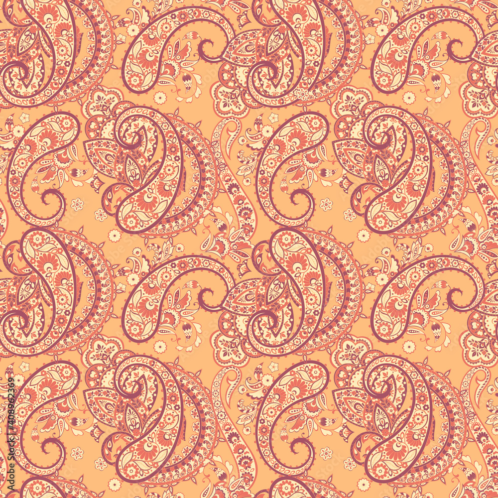 Paisley pattern, great vector design for any purposes. Seamless background