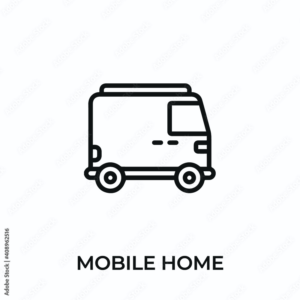 motorhome icon vector. mobile home sign symbol for modern design. Vector illustration motorhome icon vector. mobile home sign symbol for modern design. Vector illustration