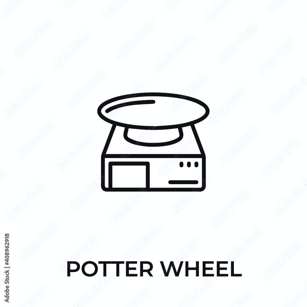 potter wheel icon vector. pottery sign symbol for modern design. Vector illustration potter wheel icon vector. pottery sign symbol for modern design. Vector illustration