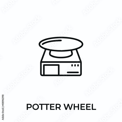 potter wheel icon vector. pottery sign symbol for modern design. Vector illustration	