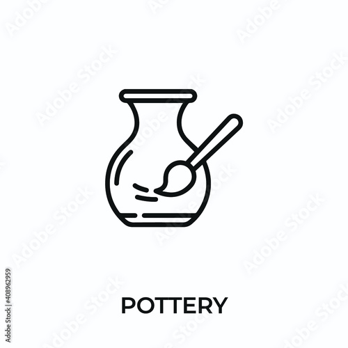 pottery icon vector. pottery sign symbol for modern design. Vector illustration	