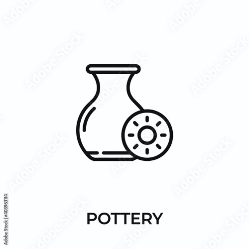 pottery icon vector. pottery sign symbol for modern design. Vector illustration	