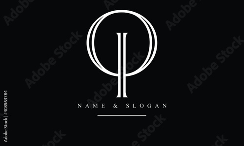 OI, IO, O, I abstract letters logo monogram