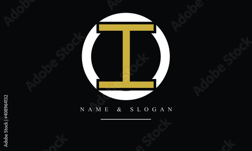 OI, IO, O, I abstract letters logo monogram