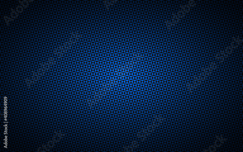 Abstract black and blue triangular background with gradient. Carbon fiber texture