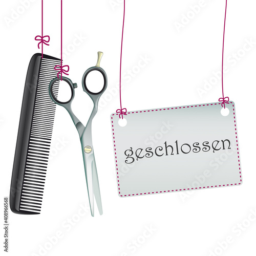 Friseursalon Geschlossen
