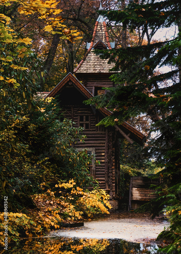 Wallpaper Mural watermill in autumn forest Torontodigital.ca