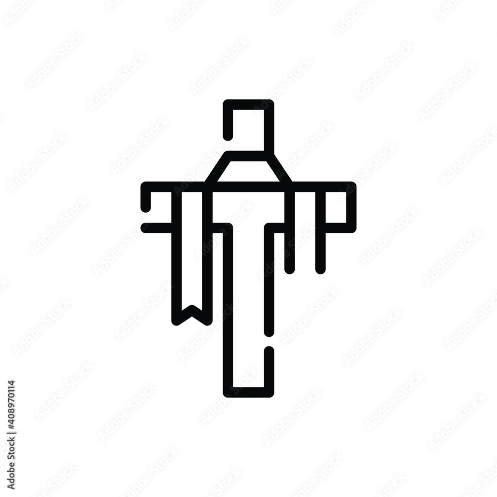 Christian Cross Icon Logo Illustration Vector Isolated. Christ and ...