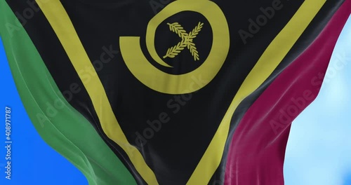 Seamless loop of Vanuatu flag. photo