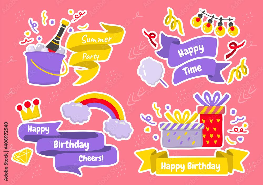 Party label Vector Logo for banner