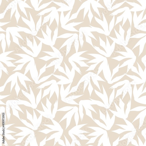 Brown Floral Brush strokes Seamless Pattern Background
