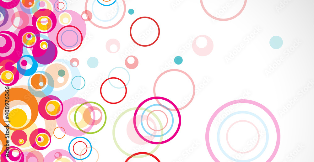 Multicolored circles on a white background. Festive background with colorful circles. Yellow, pink, blue circles, but on a white background. Flying confetti. Multicolored circles on a white background. Festive background with colorful circles. Yellow, pink, blue circles, but on a white background. Flying confetti.