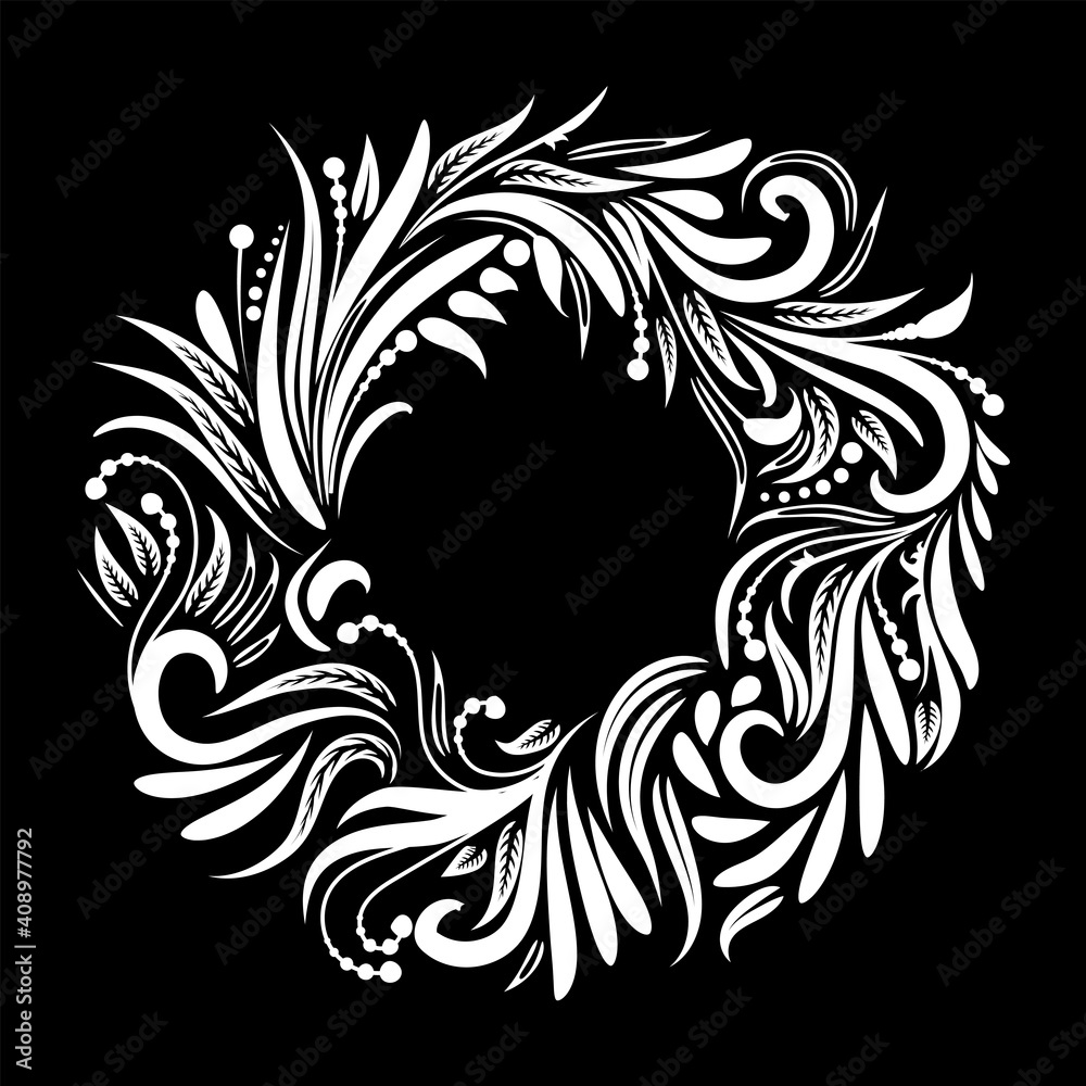 Ethnic gold foil ring, wreath symbol tattoo design. Use for print, posters,. ector illustration