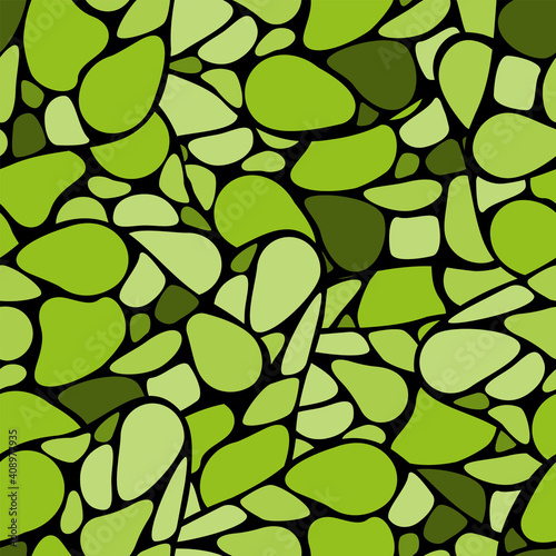 seamless abstract pattern  green stones for decoration