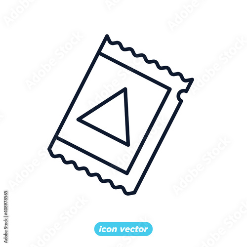 Sachet icons. sugar powder packet icon. Packet soluble powder symbol Vector illustration