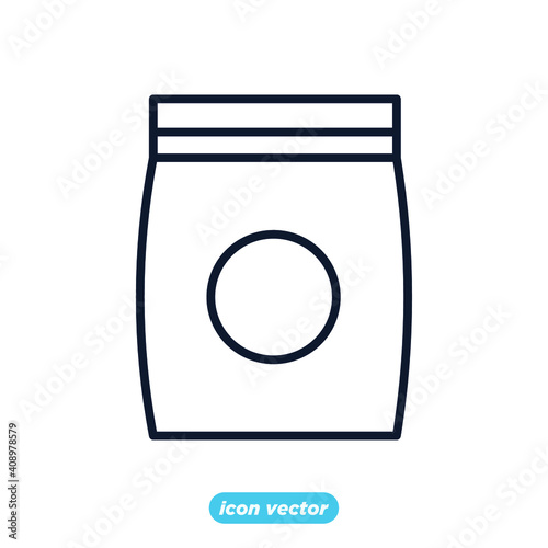 Sachet icons. sugar powder packet icon. Packet soluble powder symbol Vector illustration