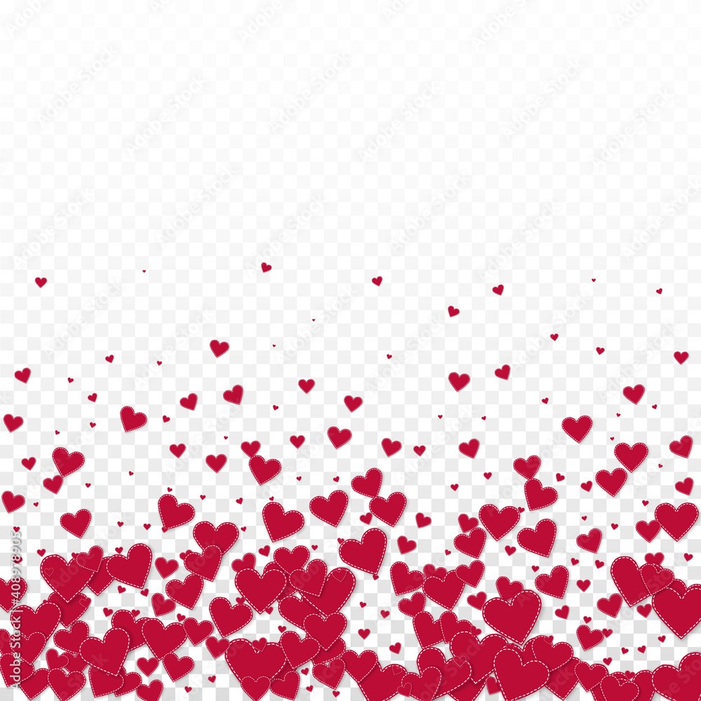 Red heart love confettis. Valentine's day gradient Red heart love confettis. Valentine's day gradient