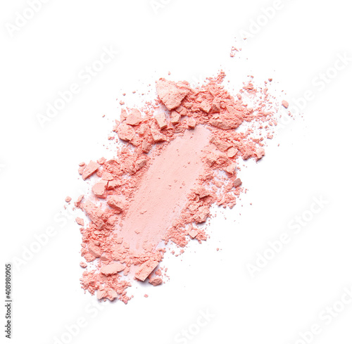 Canvas Print Crushed eyeshadows on white background