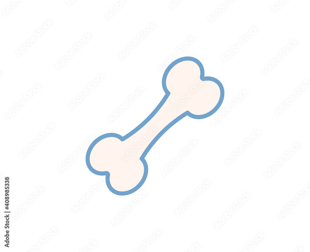 Bone flat icon. Thin line signs for design logo, visit card, etc. Single high-quality outline symbol for web design or mobile app. Medical outline pictogram. Bone flat icon. Thin line signs for design logo, visit card, etc. Single high-quality outline symbol for web design or mobile app. Medical outline pictogram.