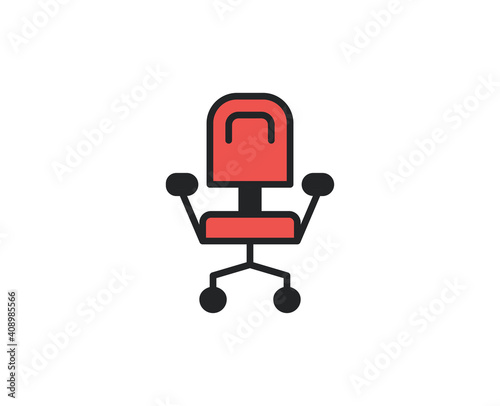 Office chair line icon. Vector symbol in trendy flat style on white background. Office sing for design.