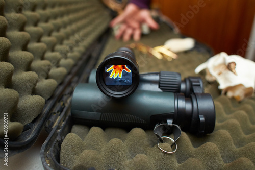 Obraz na płótnie Thermal rifle scope for shooting.