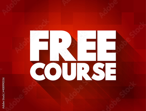Free Course text quote, concept background