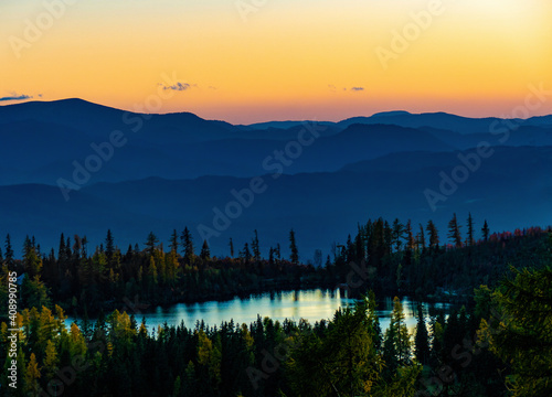 sunrise over the mountains