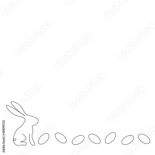 Easter bunny eggs background, vector illustration