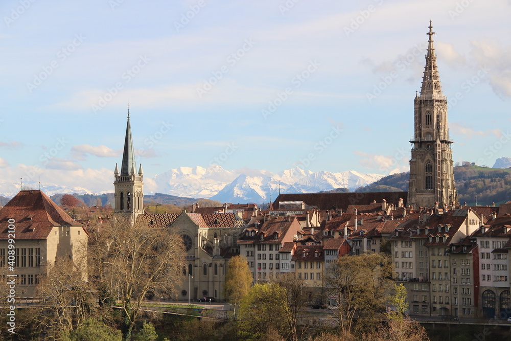 views of the city centre in Bern