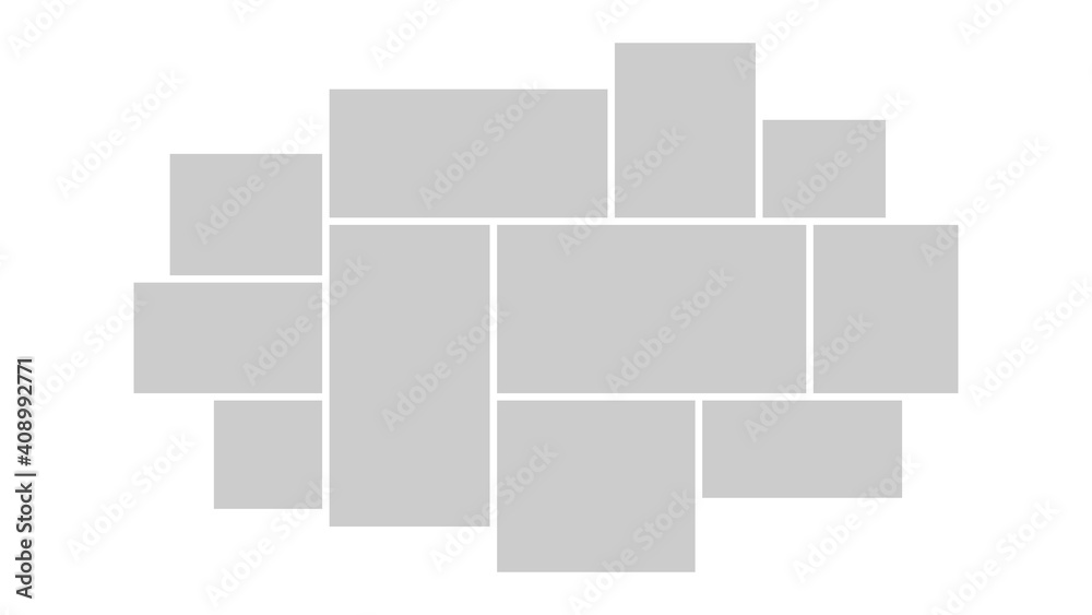 Collage for photos. Vector frame for pictures. Vector illustration.