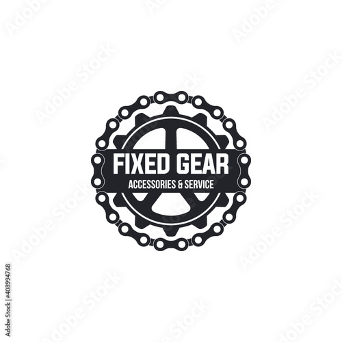 Cycling , Bicycle shop logo, Fixed gear bicycle logo 