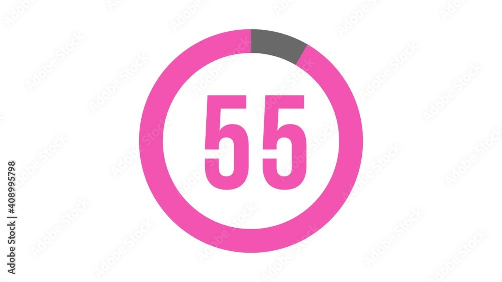 60 second countdown timer for workout  or gym video