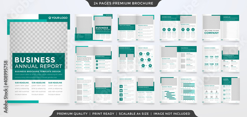 set of a4 bifold brochure template design with minimalist style and clean layout concept use for business presentation and proposal