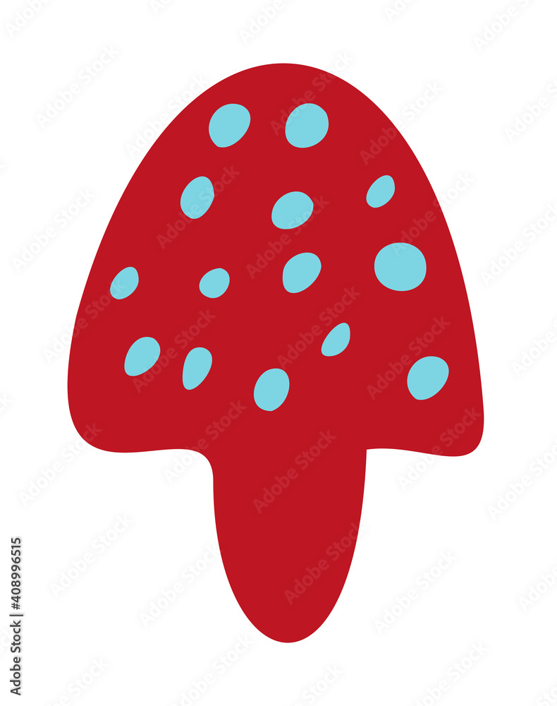 icon mushroom fly agaric red with blue spots icon mushroom fly agaric red with blue spots