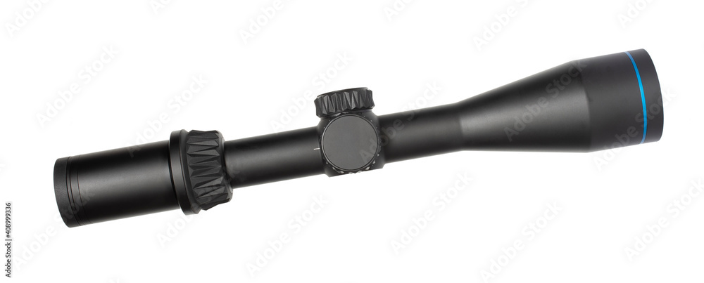 Side view of a high powered riflescope