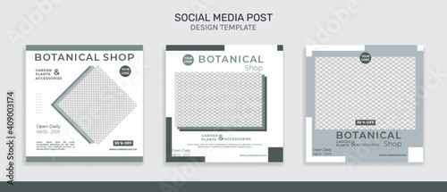 florist botanical shop ad social media post promotion banner template