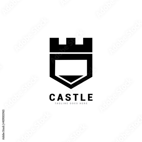 Castie logo vector template.