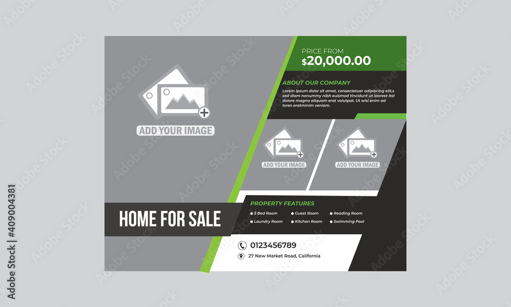Real Estate Flyer Template (Editable) Specifications Size 8.5”x11