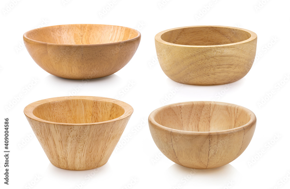 wood bowl isolated on white wood bowl isolated on white