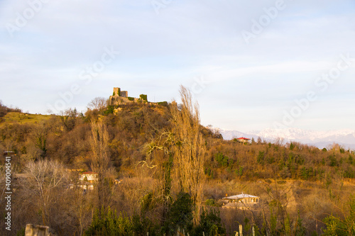 Old famous castle ruins in Samegrelo  Georgia