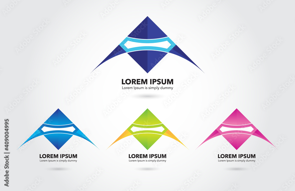 Triangle abstract vector logo design template for Business Technology Hi-tech Science network and communication concept icon Triangle abstract vector logo design template for Business Technology Hi-tech Science network and communication concept icon